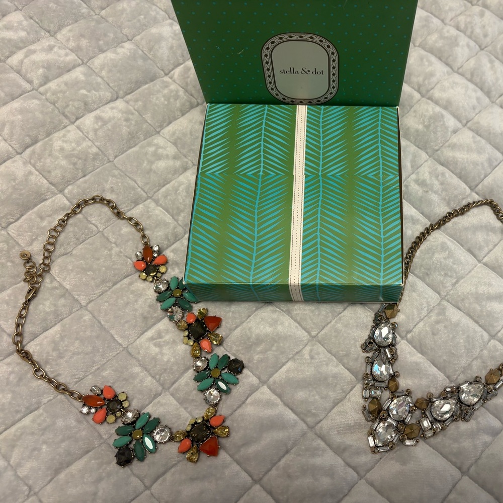 Stella & Dot statement Necklace Duo